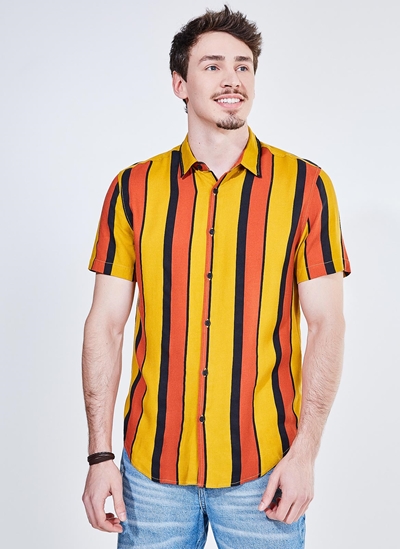 Camisa manga curta listrada vertical clearance