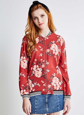casaco bomber floral