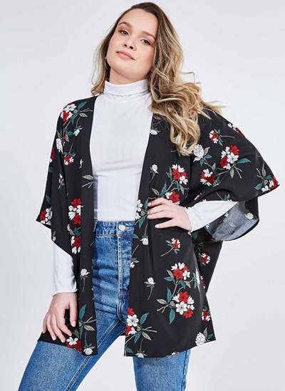 kimono estampa floral