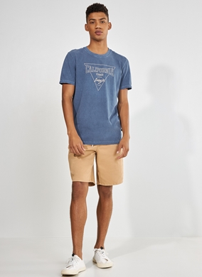 camiseta azul estonada califórnia