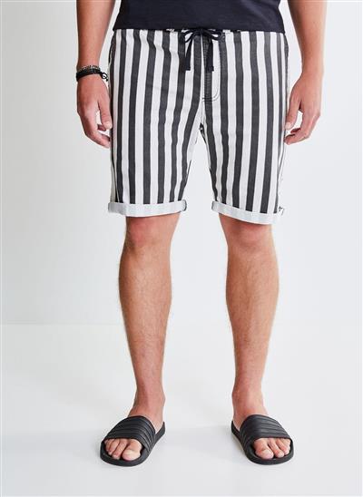 Bermuda listrada masculina clearance