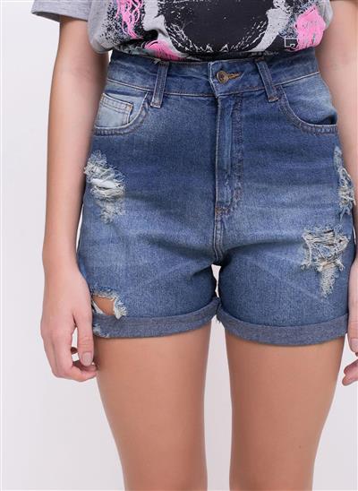 shorts jeans cintura alta hot pants