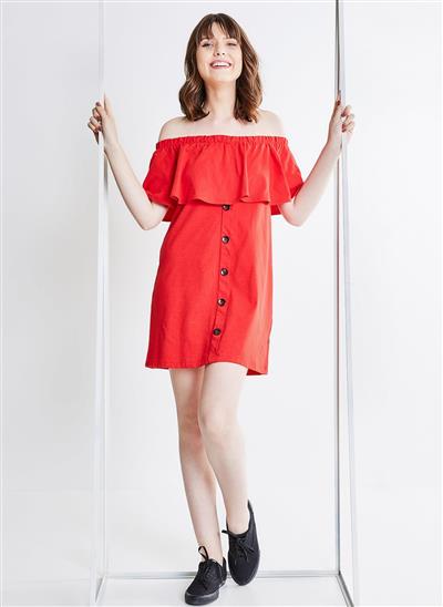 vestido ciganinha com botões